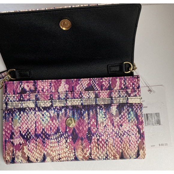 Betsey Johnson Women Crossbody Bag Wallet Purse Multicolor Skin XOSAM - Picture 7 of 11